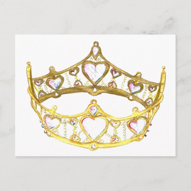 Carte postale de la reine des coeurs (Devant)
