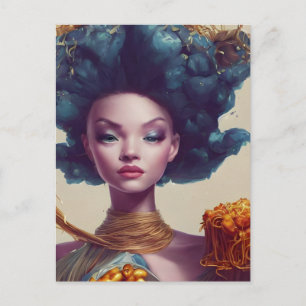 Carte postale de la Reine du combat de nourriture