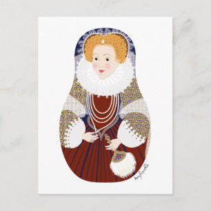 Carte postale de la reine Elizabeth I d'Angleterre
