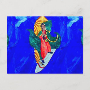 carte postale de la religieuse de surf