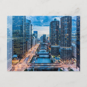 Carte postale de la rivière Chicago