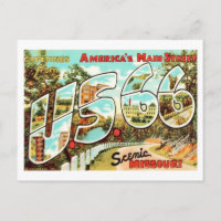 Carte postale de la route 66 du Missouri