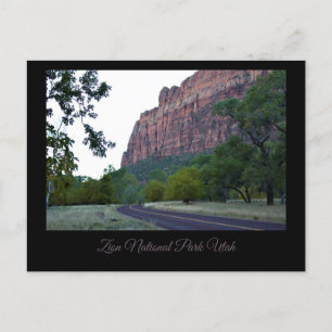 Carte postale de la route du parc national Zion