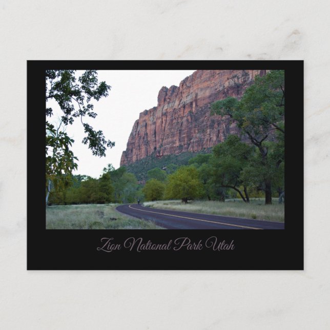 Carte postale de la route du parc national Zion (Devant)