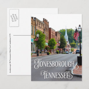 Carte postale de la rue principale de Jonesborough