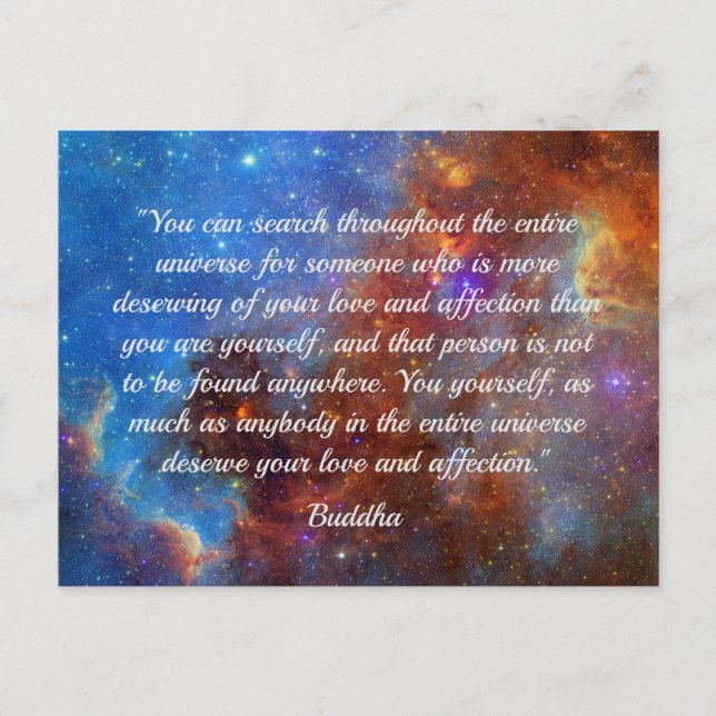 Carte postale de la sagesse du bonheur de Bouddha (Devant)