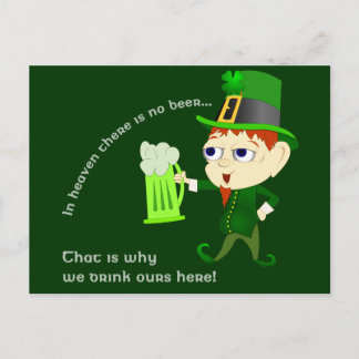 Carte postale de la Saint-Patrick de la bière de L