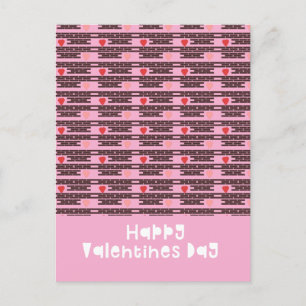 Carte postale de la Saint-Valentin à motif de cœur