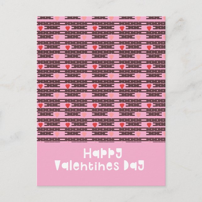 Carte postale de la Saint-Valentin à motif de cœur (Devant)