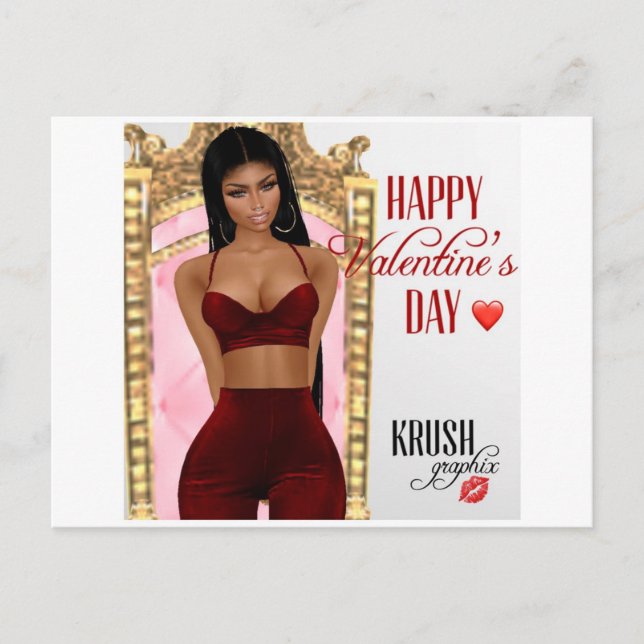 Carte postale de la Saint Valentin Kesha (Devant)