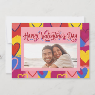 Carte postale de la Saint-Valentin peinture Pop Ar
