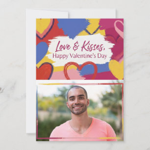 Carte postale de la Saint-Valentin peinture Pop Ar