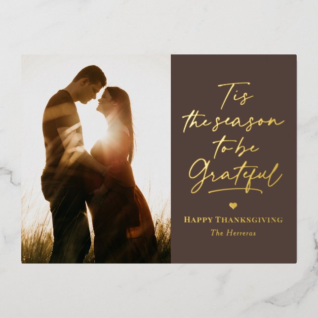 Carte postale de la saison de grâce Foil (Recto)