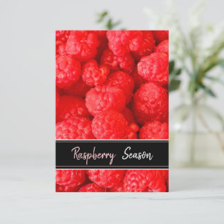 Carte postale de la saison des framboises