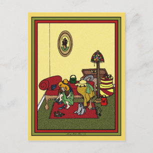 Carte postale de la salle d'habillage - Customisé