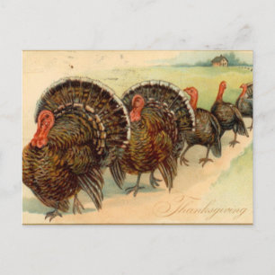 Carte postale de la scène de fête de Thanksgiving 
