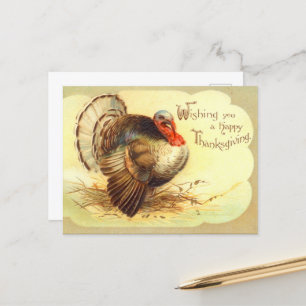 Carte postale de la scène de fête de Thanksgiving 
