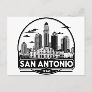 Carte postale de la skyline de San Antonio Texas