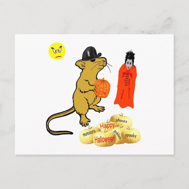 Carte postale de la souris Halloween (Devant)