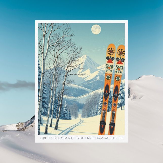 Carte postale de la station de ski Butternut Basin (Créateur téléchargé)