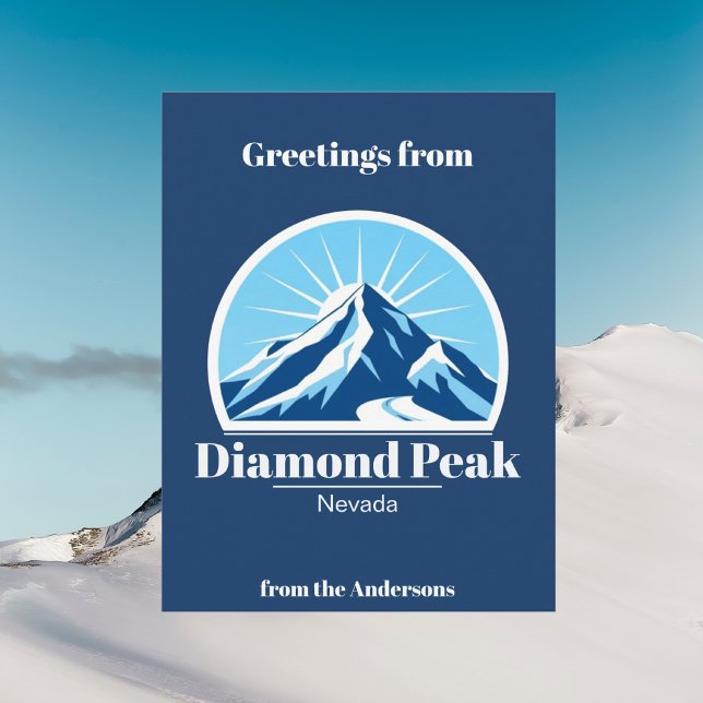 Carte postale de la station de ski de Diamond Peak (Créateur téléchargé)
