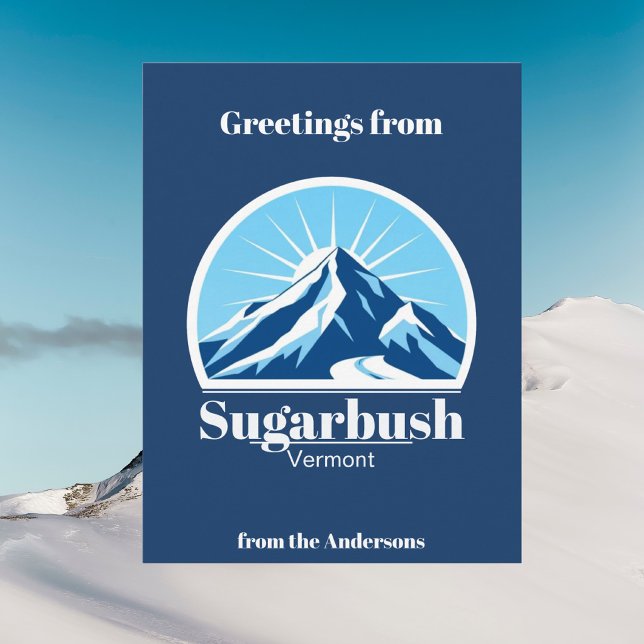 Carte postale de la station de ski de Sugarbush au (Créateur téléchargé)