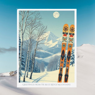 Carte postale de la station de ski des montagnes B