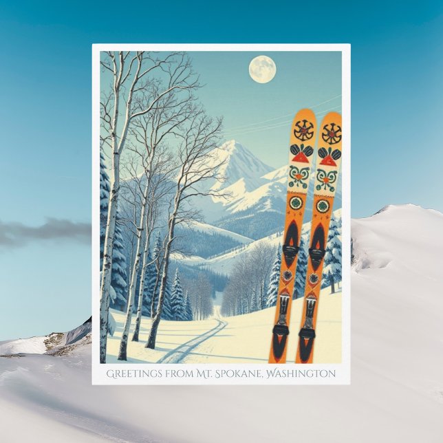 Carte postale de la station de ski Mt. Spokane Was (Créateur téléchargé)