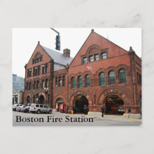 Carte postale de la station d'incendie de Boston