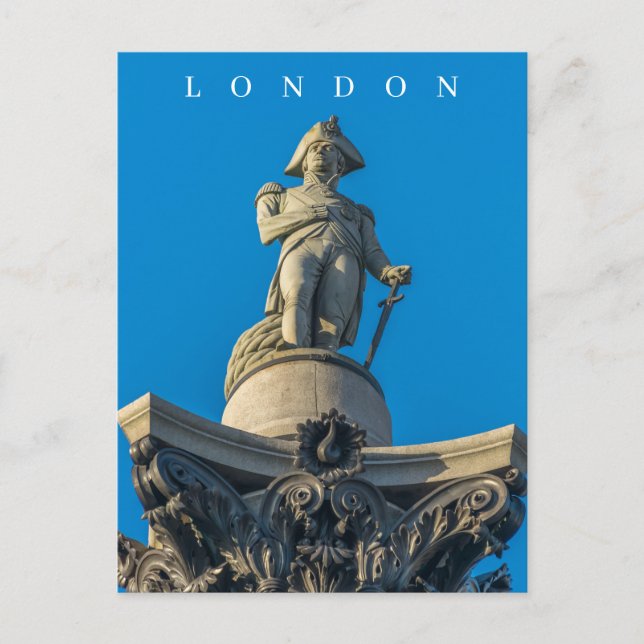 Carte postale de la statue de Nelson à Londres (Devant)