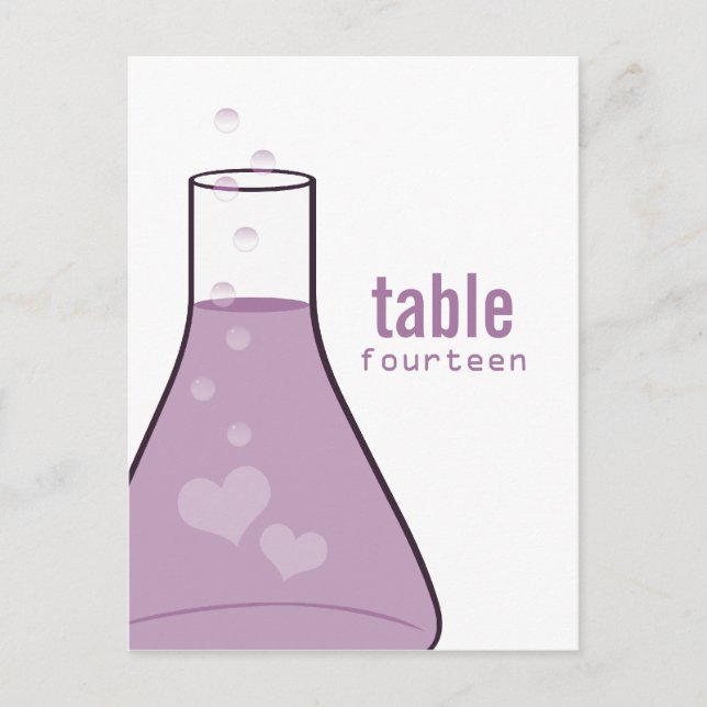 Carte postale de la table à éprouvette fantaisiste (Devant)