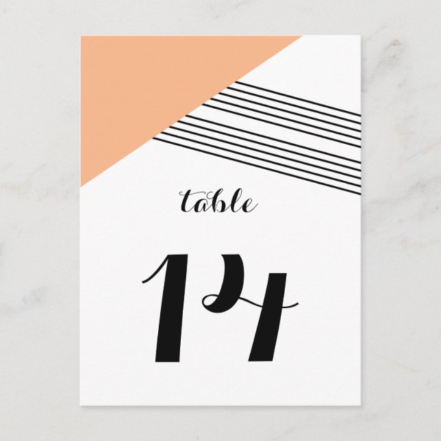 Carte postale de la table de bande géométrique ora (Devant)