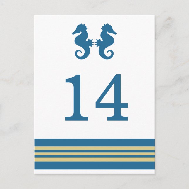 Carte postale de la table marine Blue Gold (Devant)