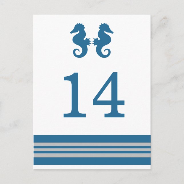 Carte postale de la table marine Blue Grey (Devant)