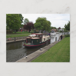 Carte postale de la Tamise de Chertsey Lock