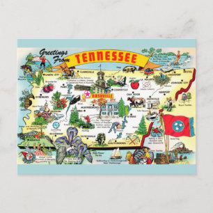 Carte postale de la Tennessee vintage 
