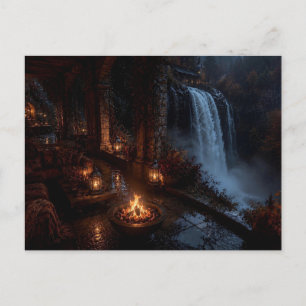 Carte postale de la terrasse de la cascade automna
