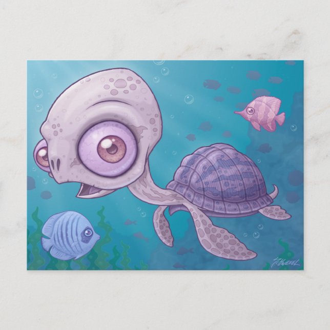Carte postale de la tortue de mer (Devant)