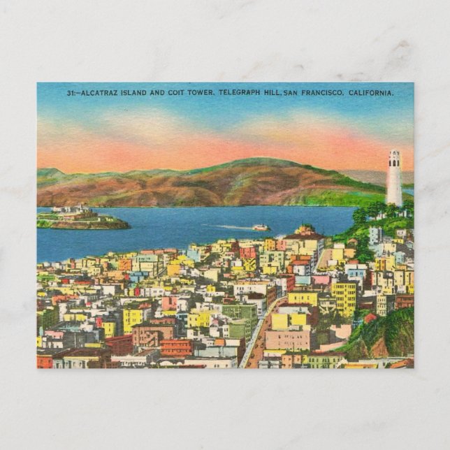 Carte postale de la tour Coit de San Francisco Alc (Devant)