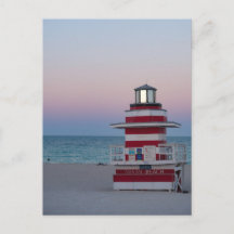 Carte postale de la tour de guet de Miami Beach