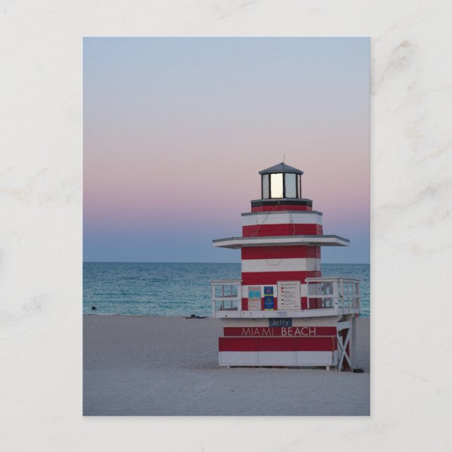 Carte postale de la tour de guet de Miami Beach (Devant)