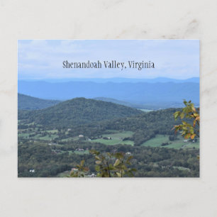 Carte postale de la vallée de Shenandoah
