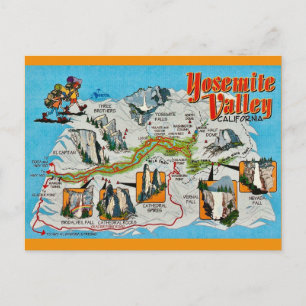 Carte postale de la vallée de Yosemite