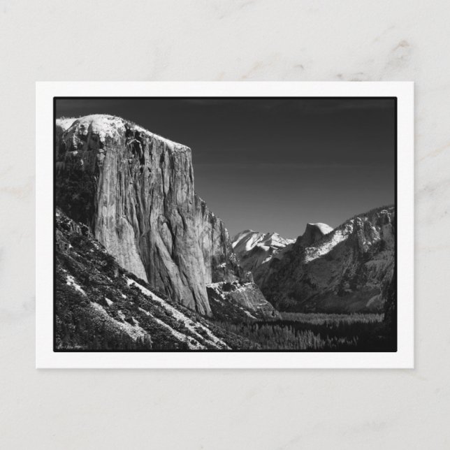 Carte postale de la vallée du Yosemite (Devant)