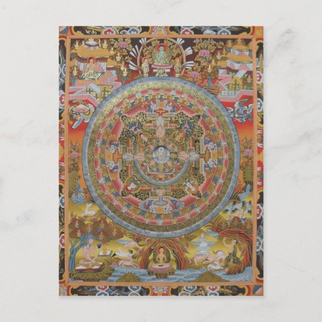 Carte postale de la vie de Bouddha (Devant)