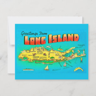 Carte postale de la vieille île illustrée