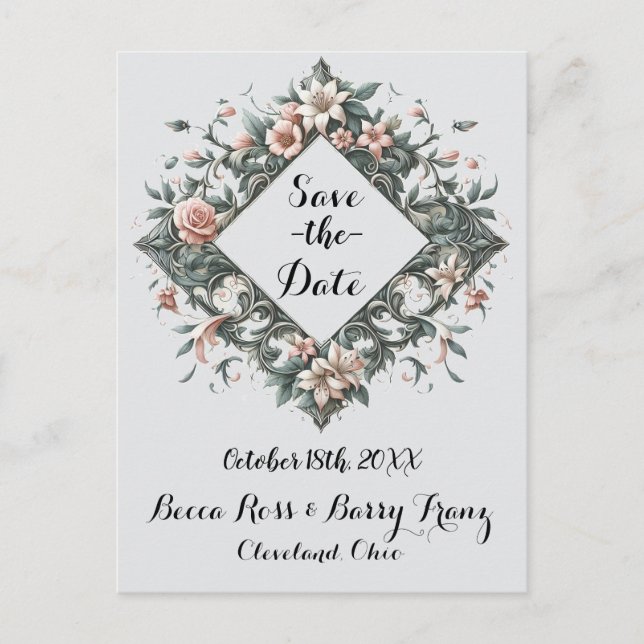 Carte postale de la vigne florale de Terre (Devant)