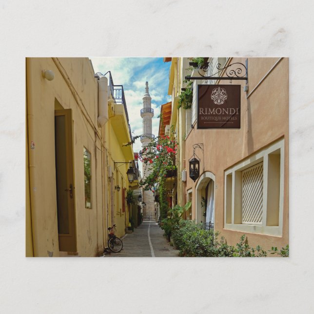 Carte postale de la ville ancienne de Réthymnon en (Devant)