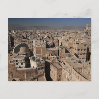 Carte postale de la ville de Sana'a, Yémen