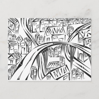 Carte postale de la ville encerclée